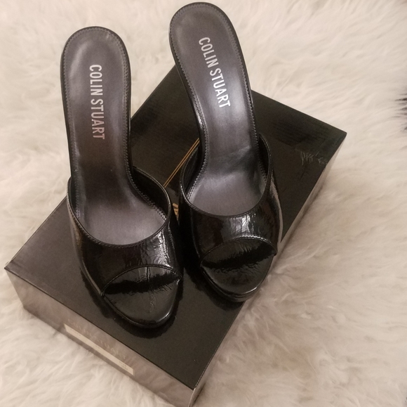 Colin Stuart Shoes - BLACK LEATHER HEELS